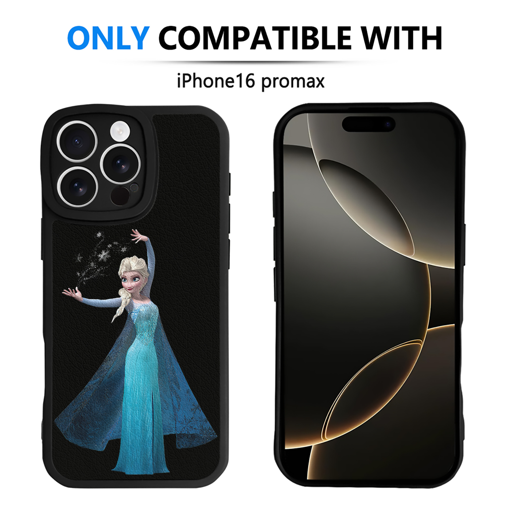 （画像用） アナと雪の女王 アンナ エルサ Frozen Anna Elsa 【iPhone 16シリーズ対応】シリコンスマホケース（レザー調） 材質：シリコン